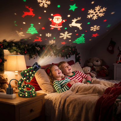Niños mirando el techo iluminado por Starly